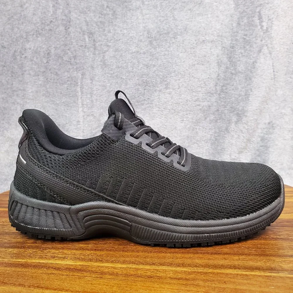 Orthofeet Kita Hands Free Shoes Women's 5 Black Mesh Slip On Lace Up Sneakers